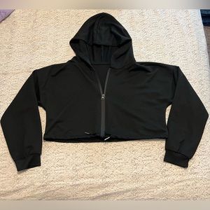 Cropped Black Hoodie